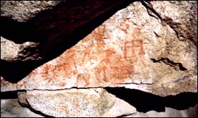 Pictographs by the Cahuilla Indians